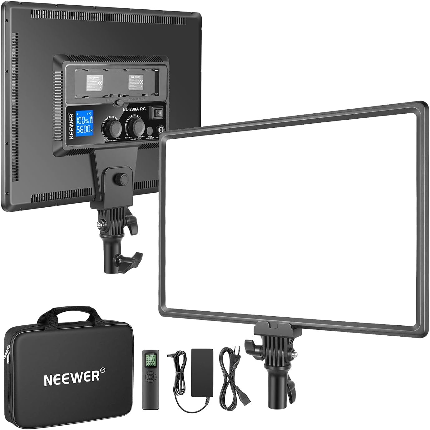 Éclairage LED doux bi-couleur Neewer de 18 pouces avec télécommande, 45W 4800Lux 3200K-5600K CRI 97+ réglable