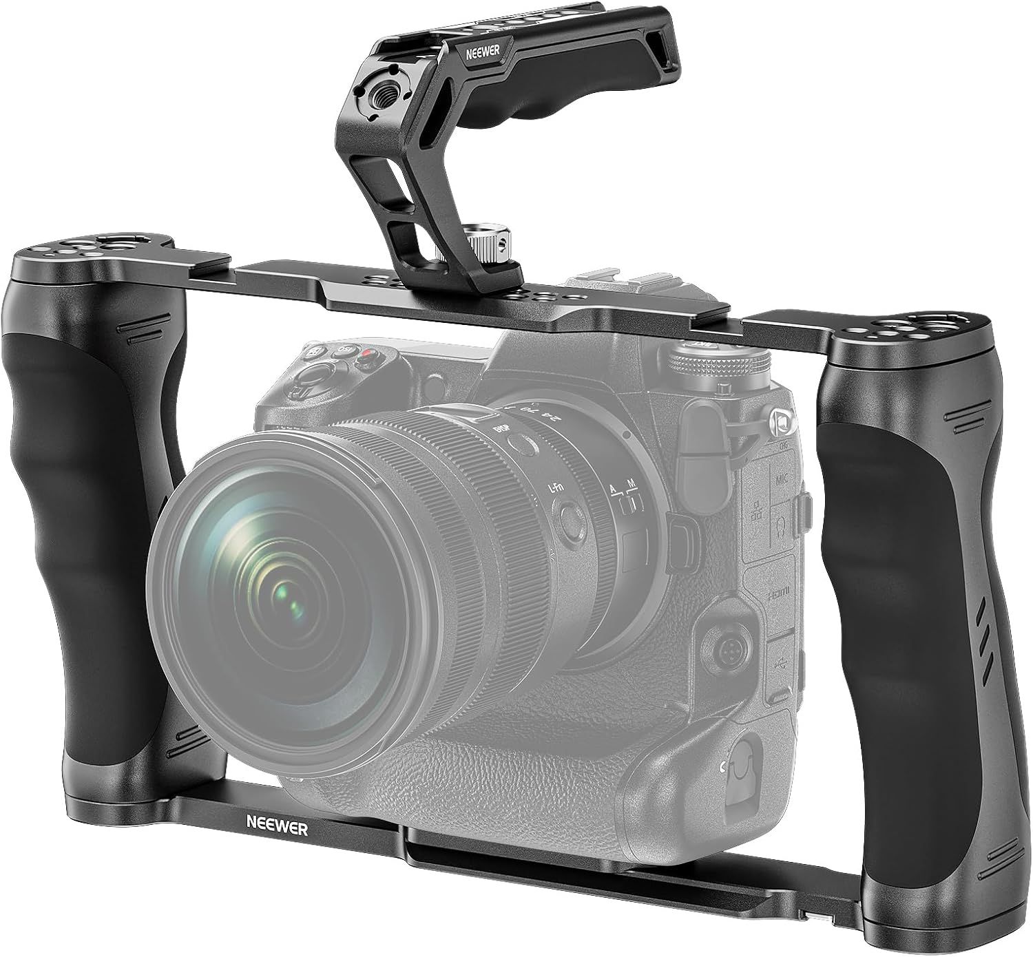 Caja universal para cámara Neewer con asa superior y juego de broches de posicionamiento Arri 3/8