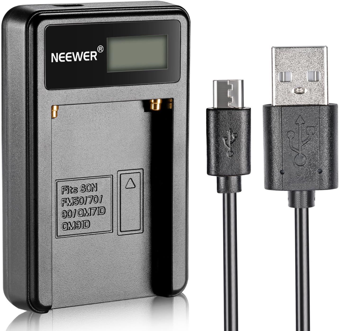 Neewer Micro USB Battery Charger for NP-F Series Cameras
