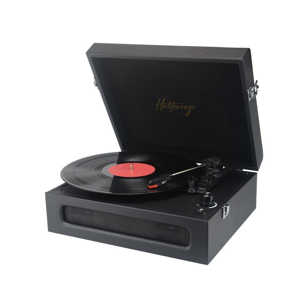 Halterego Soho Vinyl Player, 3 Speed, Built-in Stereo Speakers