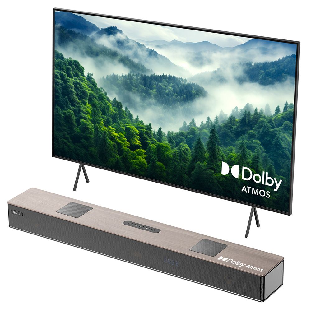 Hiwill A502 Soundbar 5.2.2 Channels with Built-in Subwoofers, Dolby Atmos, 450W Peak Power