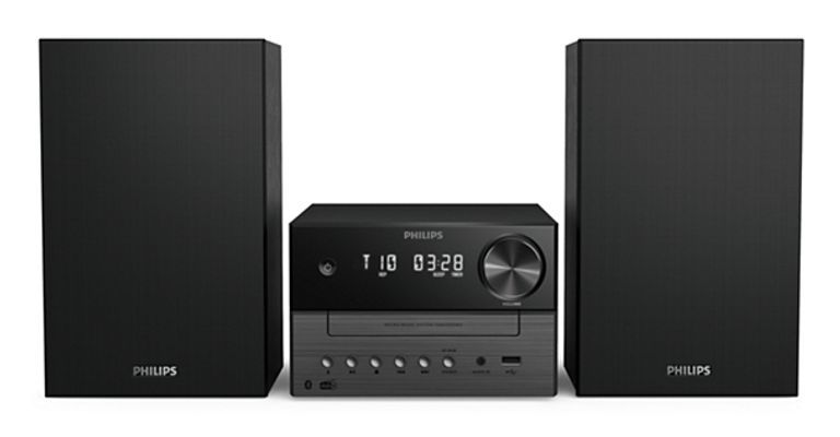 Philips 3000 Series Micro Home Audio System, 20W, Black