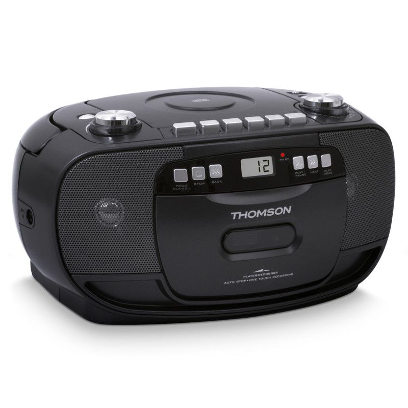 Thomson RK200CD Portable Radio/Cassette Player/CD with FM Analog Tuner, AUX 3.5mm, 220V or Battery Power
