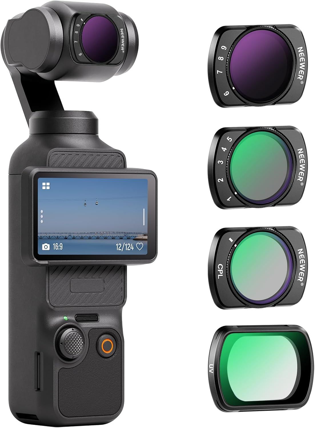 Kit de 4 filtros magnéticos Neewer compatibles con DJI Osmo Pocket 3