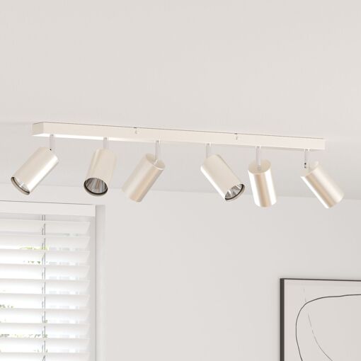 Proyector de Techo Ajustable 6 Vías con Acabado de Níquel Pulido vidaXL