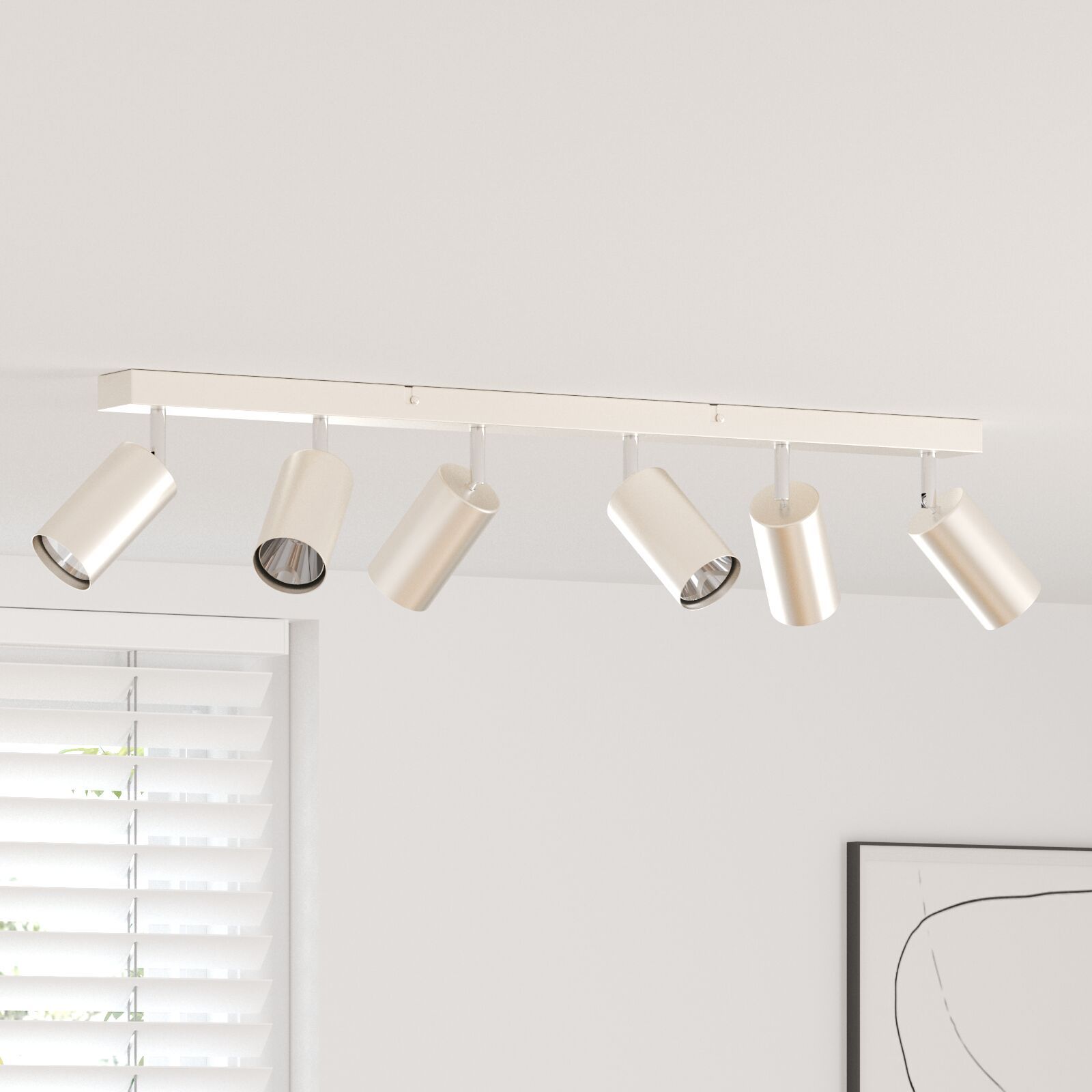vidaXL Adjustable 6-Way Ceiling Projector in Brushed Nickel