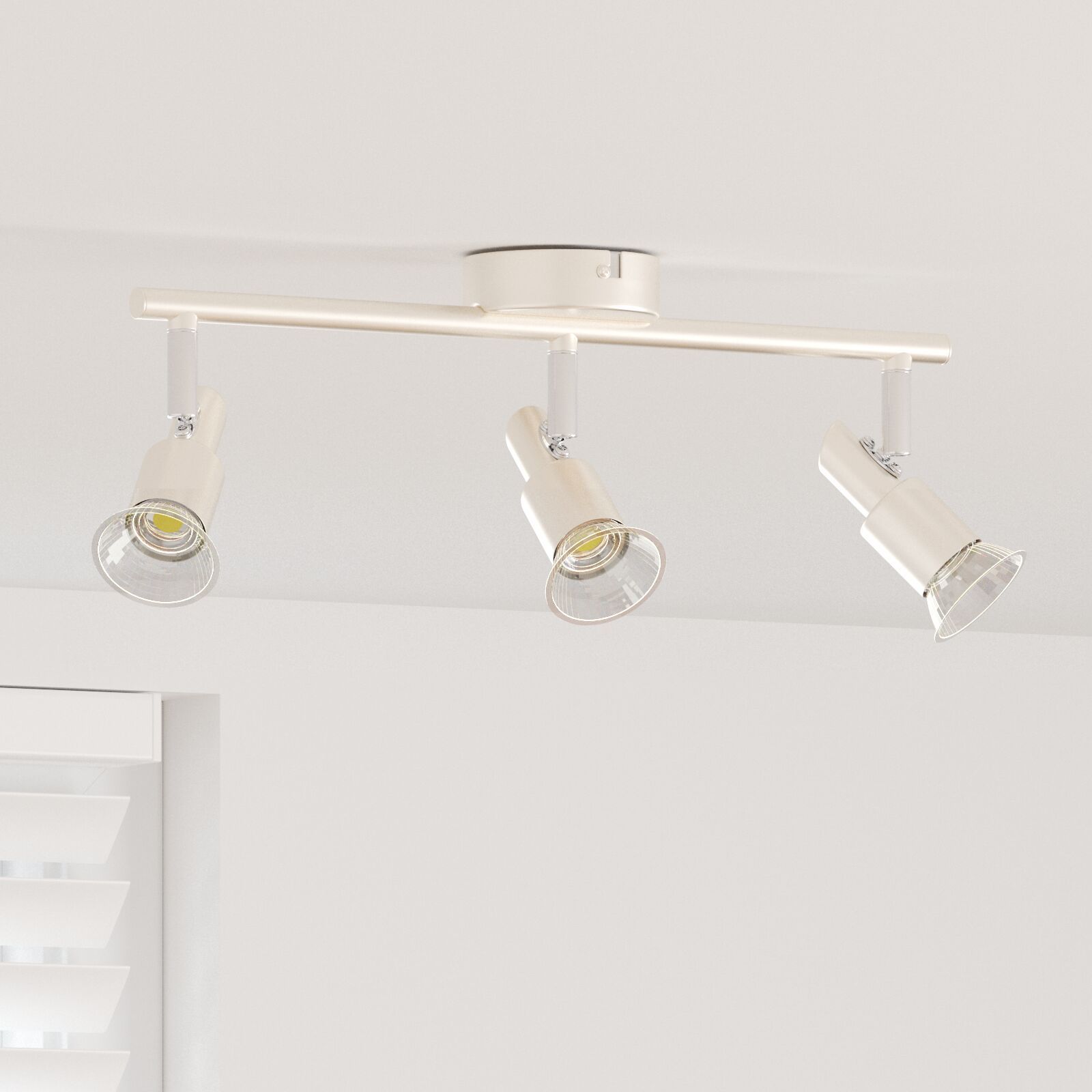 vidaXL 3-Way Adjustable Ceiling Projector, Nickel Brush