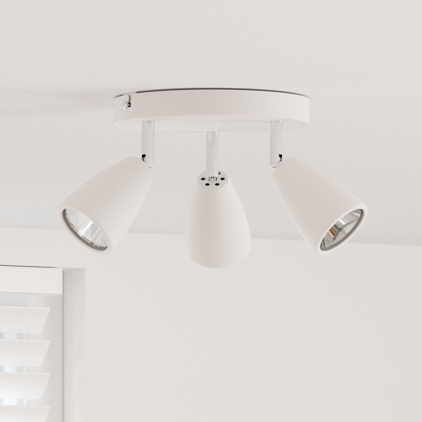 vidaXL Adjustable Ceiling Projector 3-Way White GU10