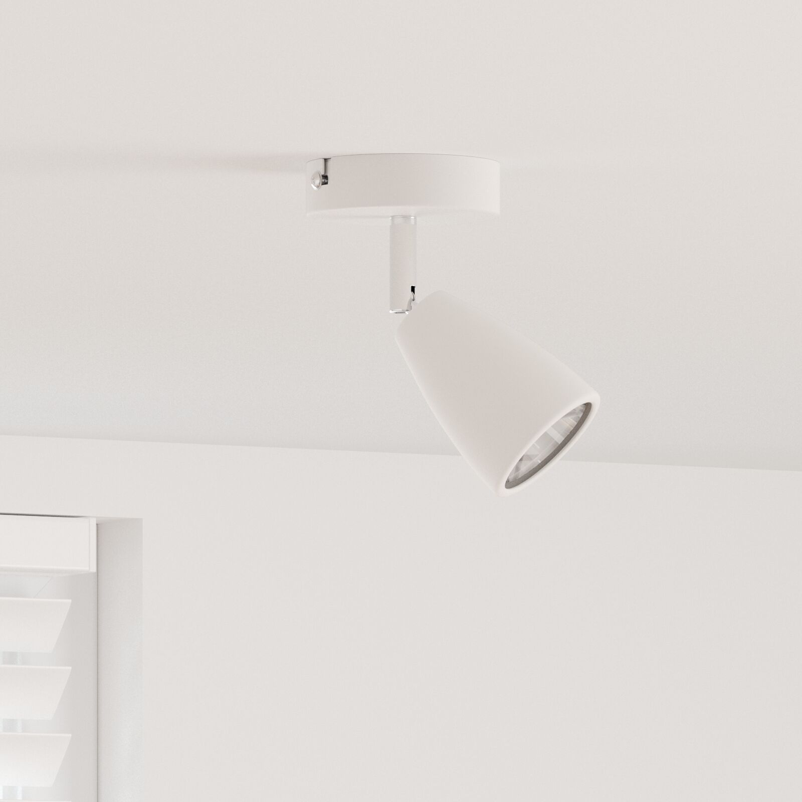 vidaXL 1-Way Adjustable Ceiling Projector, White GU10