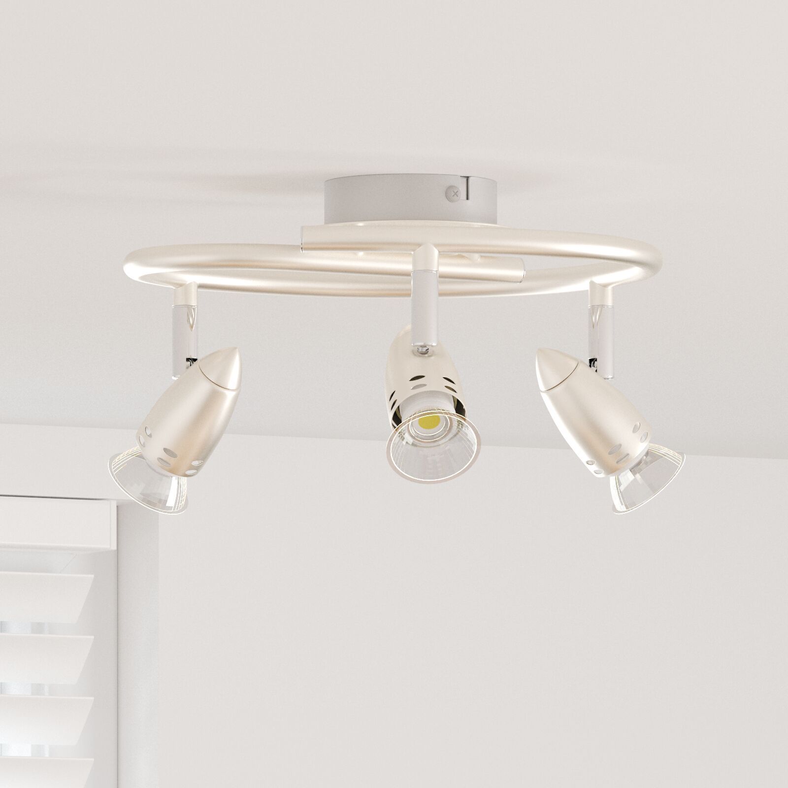 vidaXL Adjustable Ceiling Projector, Matt Nickel Finish, GU10