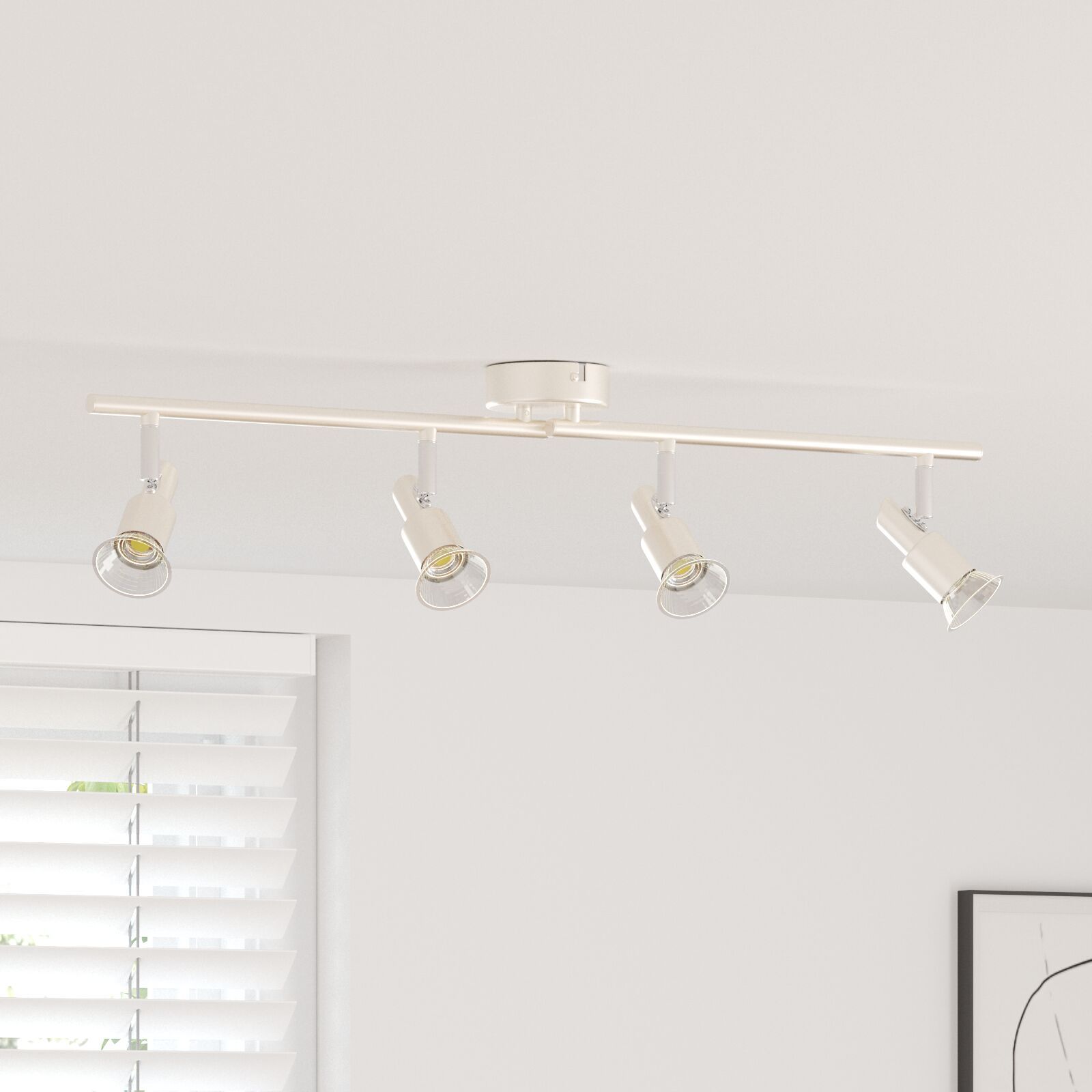 vidaXL 4-Way Adjustable Ceiling Projector in Brushed Nickel (GU10)