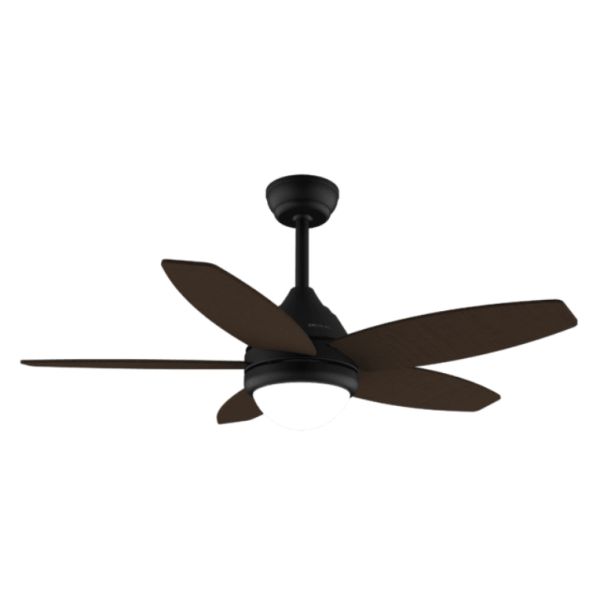 Ventilador de techo CECOTEC EnergySilence Aero 4200 - Negro y Madera Oscura