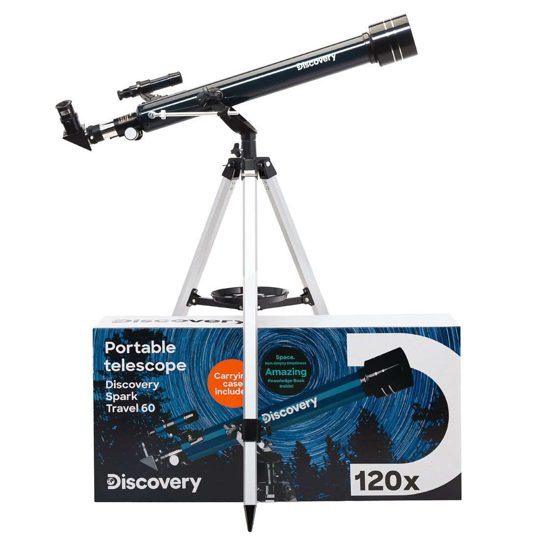 Discovery Spark Travel 60 Refractor Telescope - 60mm Objective, 700mm Focal Length