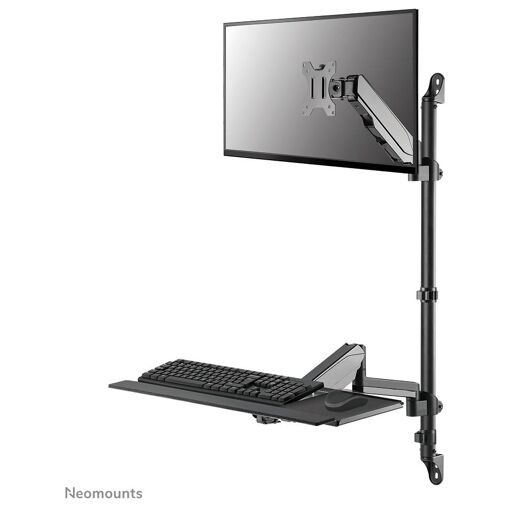 Soporte para escritorio de pie Neomounts WL90-325BL1 - Montado en la pared - 17-32" - Amortiguador de gas