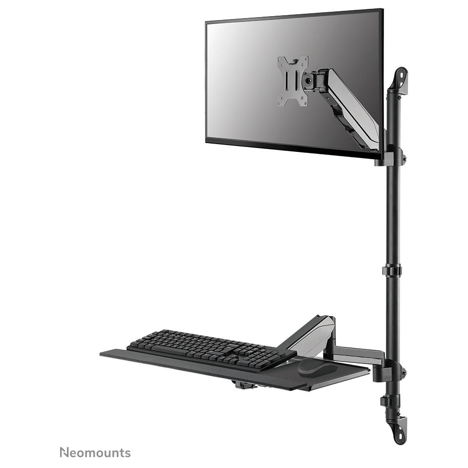 Neomounts WL90-325BL1 Standing Desk Mount - Wall Mounted - 17-32" - Gas Spring