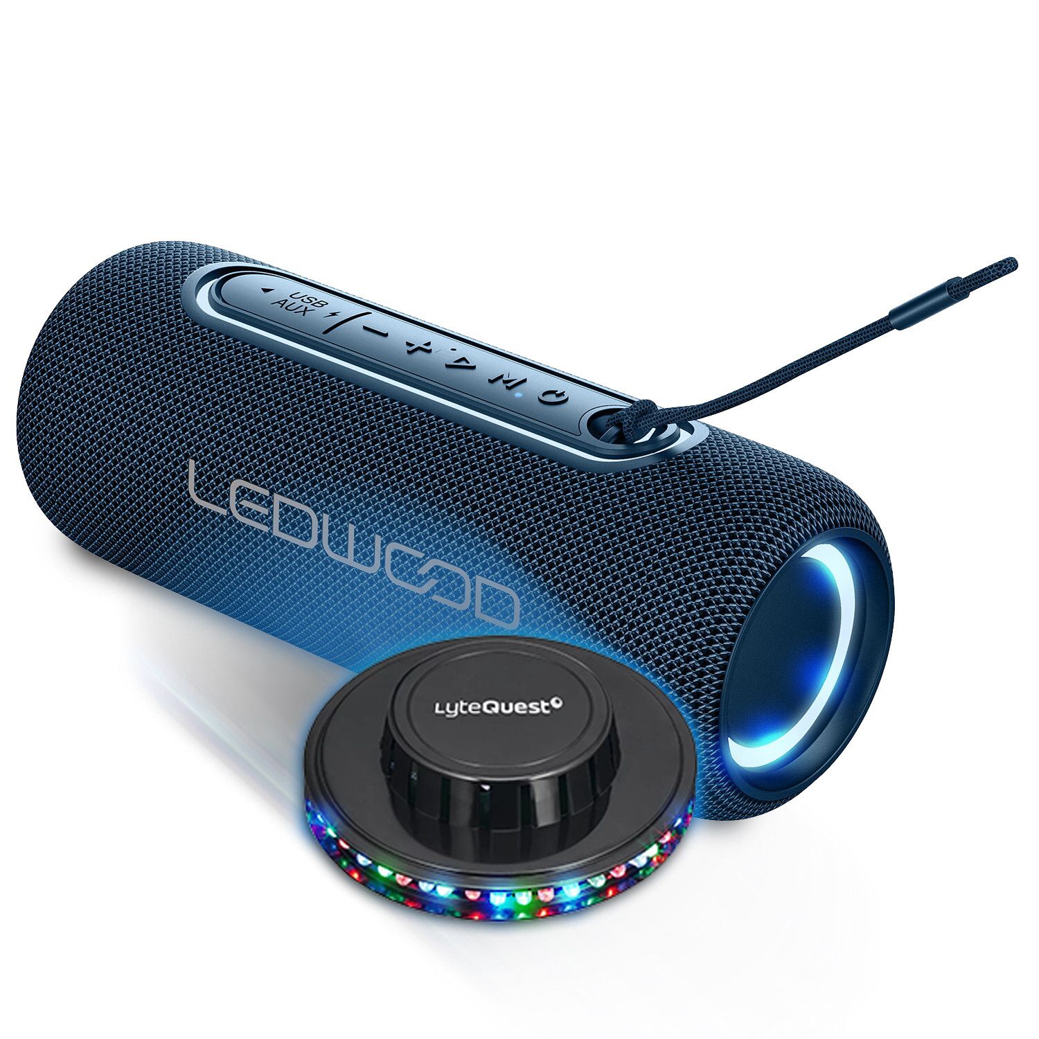 Ledwood XTREME140 Bluetooth Speaker, 100W, IPX5 Waterproof, 6-Hour Battery Life, UFO LED Lights