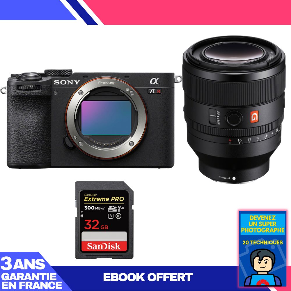 Sony A7CR Black + FE 50mm f/1.2 GM + 1x 32GB SanDisk Extreme PRO UHS-II SDXC Card + 'Become a Super Photographer' Ebook