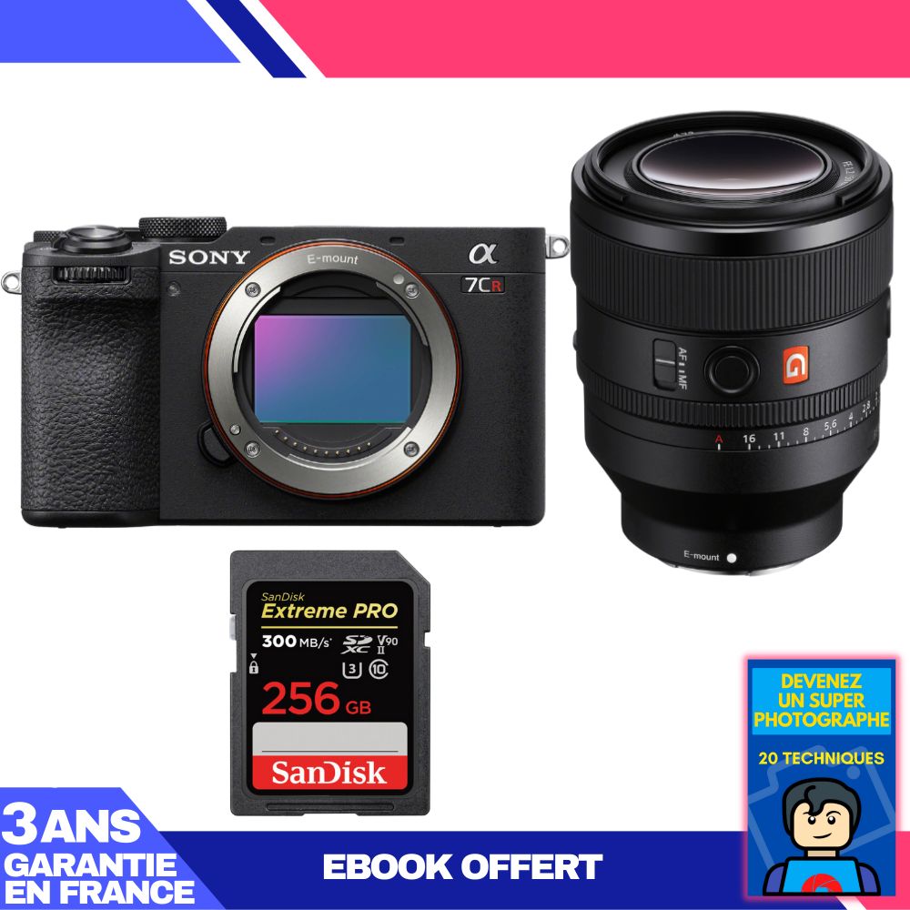 Sony A7CR Black + FE 50mm f/1.2 GM + 1 SanDisk 256GB Extreme PRO UHS-II SDXC Card + 'Become a Master Photographer' Ebook