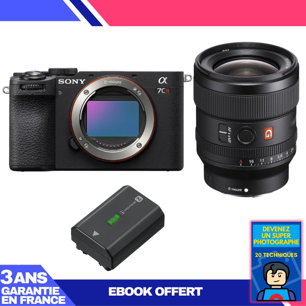 Sony A7CR Black Kit with FE 24mm f/1.4 GM + 1x NP-FZ100 Battery + 'Become a Super Photographer' Ebook