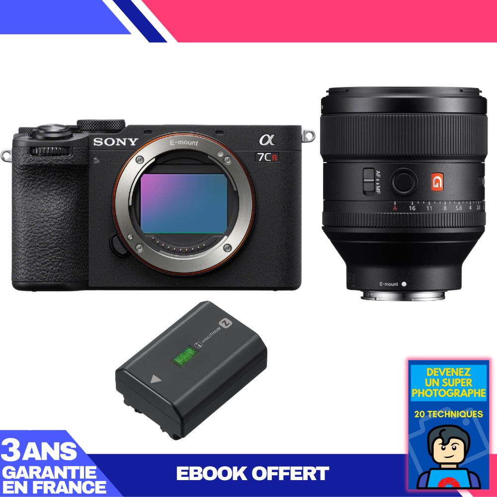 Sony A7CR Black + FE 85mm f/1.4 GM + 1 Sony NP-FZ100 + Ebook 'Become a Super Photographer'