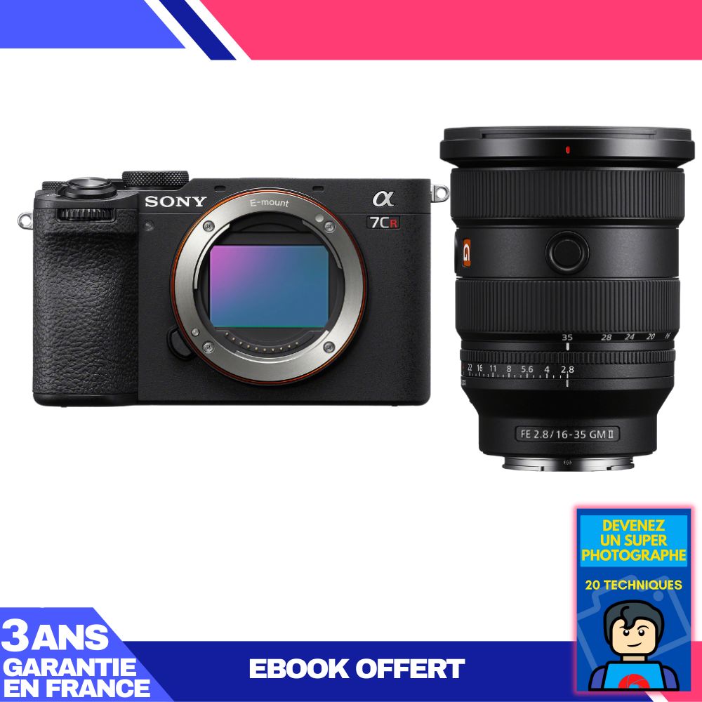 Sony A7CR Black + FE 16-35mm f/2.8 GM II Lens + Ebook: Become a Super Photographer