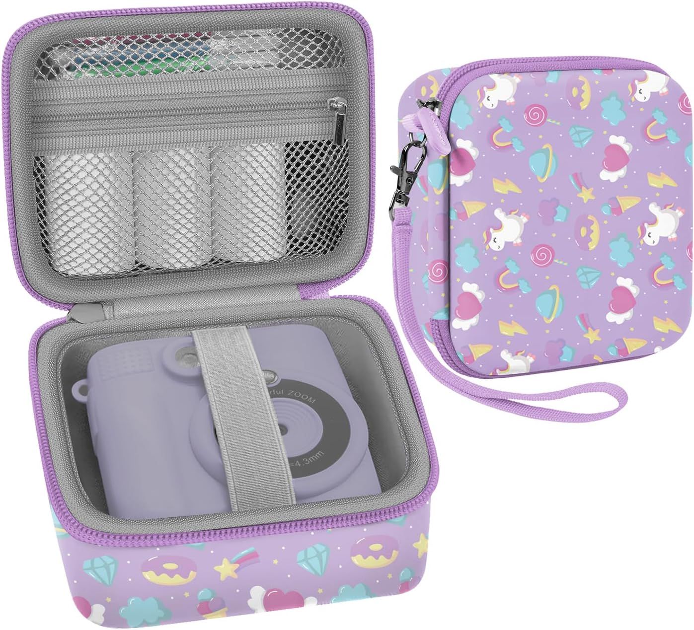 Étui pour appareil photo instantané - Solution de rangement amusante et sécurisée pour enfants (seul l'étui) Licorne