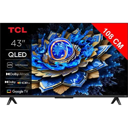 TCL 43T69C QLED TV 43" (109 cm) 4K HDR Smart TV with Google TV