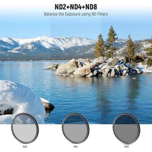 Kit de filtros para objetivo de Neewer de 52 mm para cámaras DSLR Canon, Nikon, Sony y Panasonic