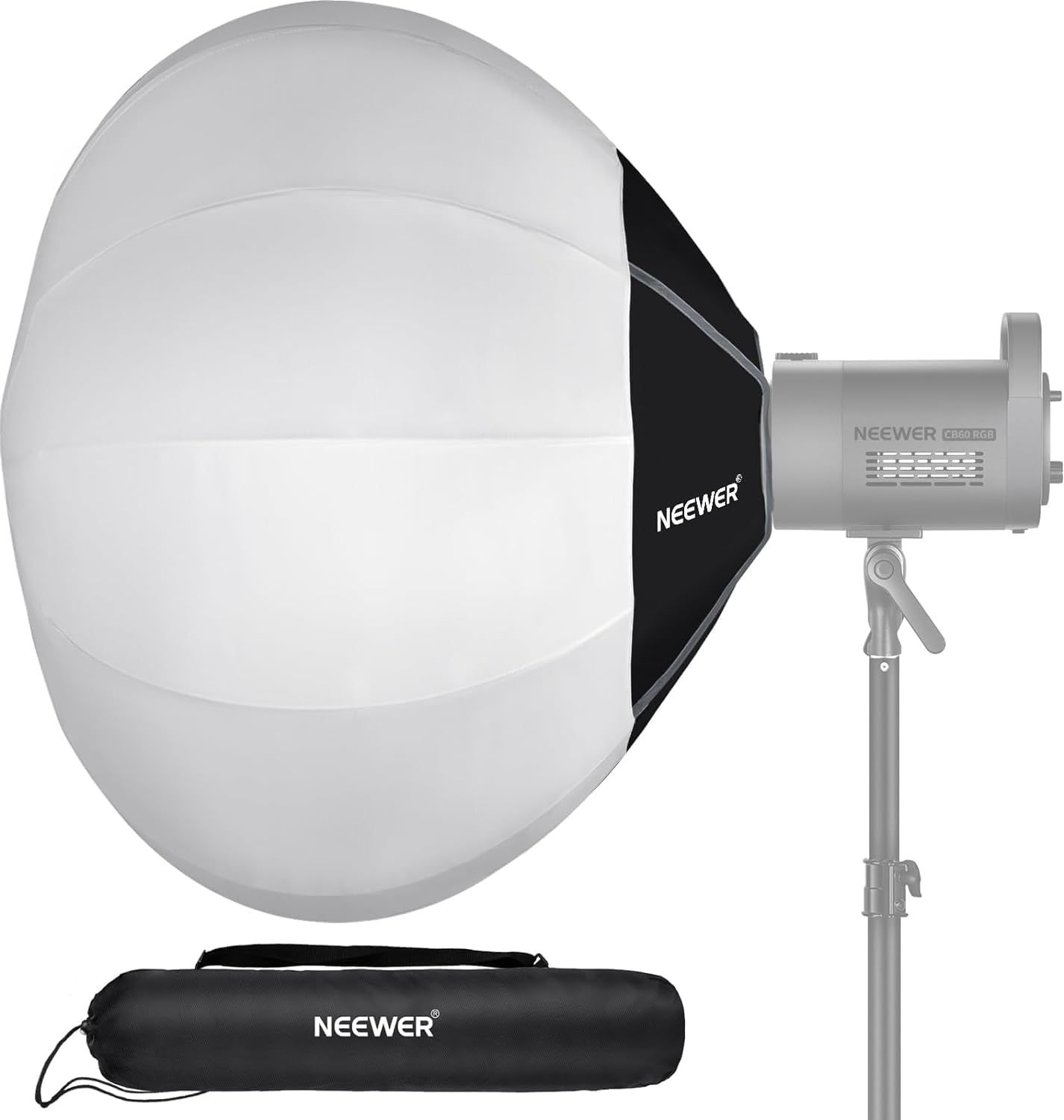 Neewer 85cm Light Box, Quick Release, 360° Light Diffuser with Bowens Support, Lightweight Nylon Alloy for Video LED Lights CB60, CB60B, CB200B, MS60B, MS60C, MS150B