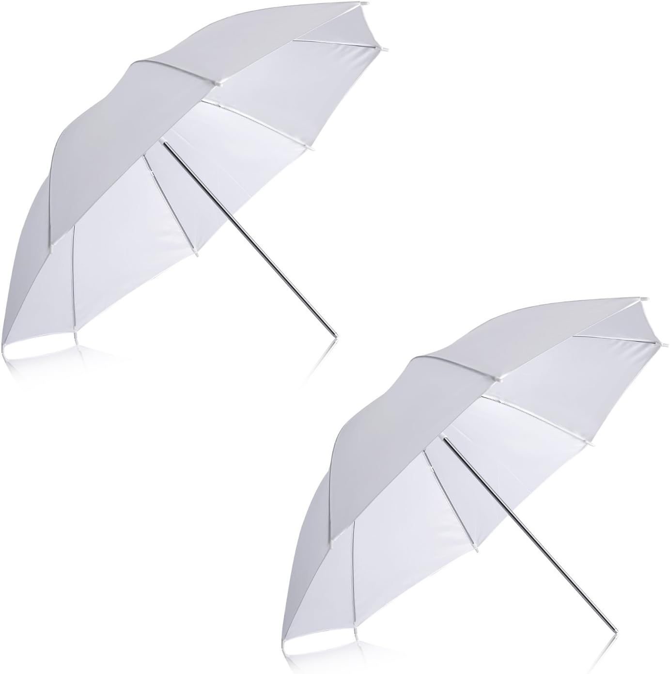 Kit Neewer de 2 paraguas suaves translúcidos blancos de 84 cm para fotografía y video en estudio