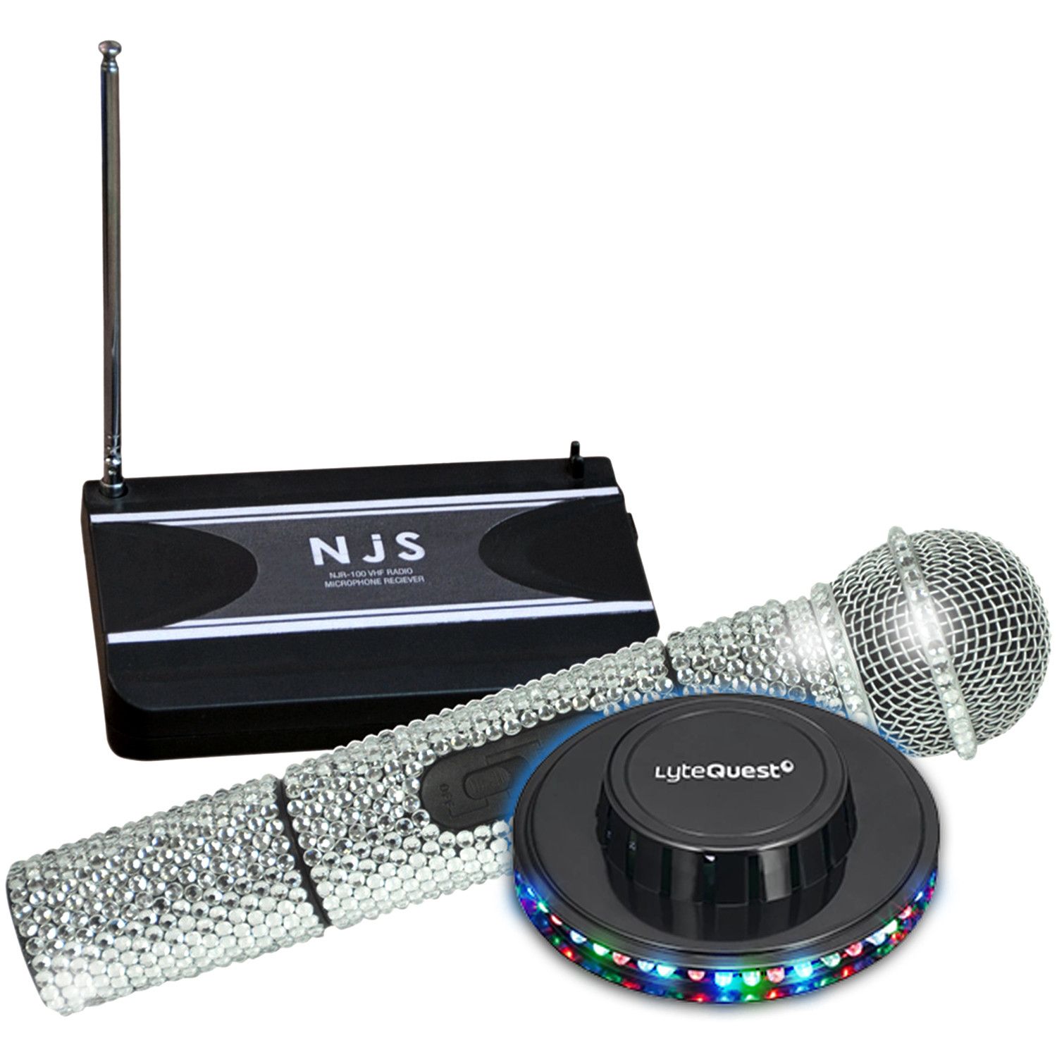 Lytequest NJS204 Crystal Silver VHF Radio Microphone System