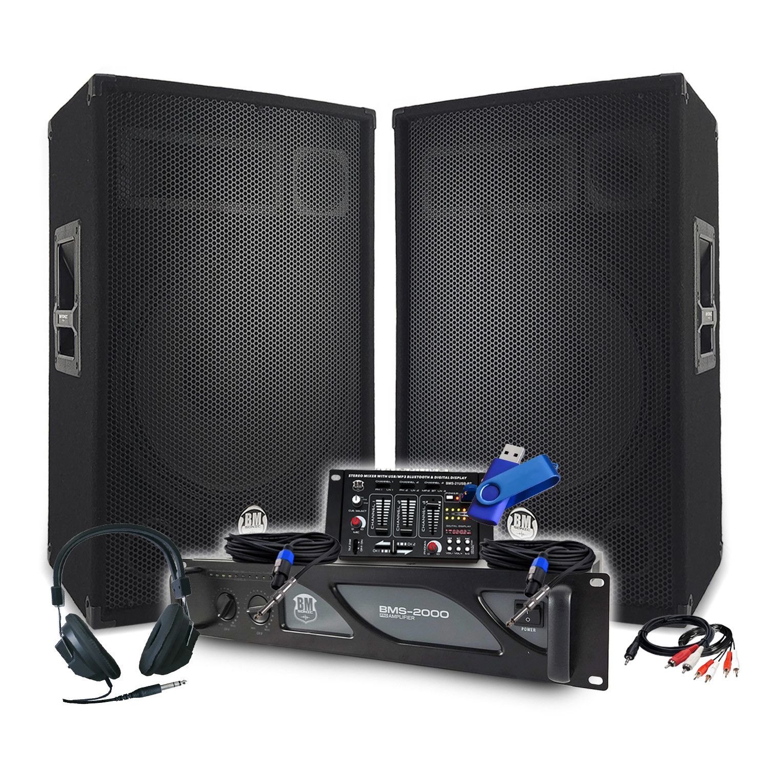 BM SONIC 2000W DJ Sound Pack