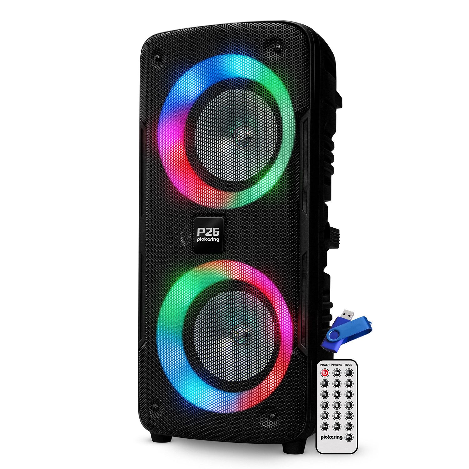 Haut-parleur autonome Pickering Panther P26 300W avec lumières LED RVB - fonction Bluetooth