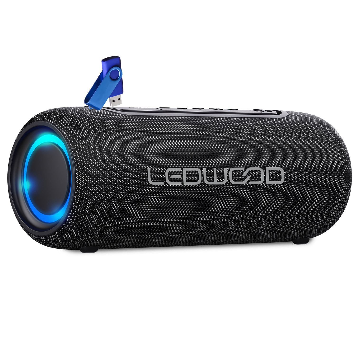 Ledwood XS100 Wireless Bluetooth Speaker 100W with LED Effects, TWS, IPX5, Vocal Assistant, 10W RMS, 2000mAh Battery
