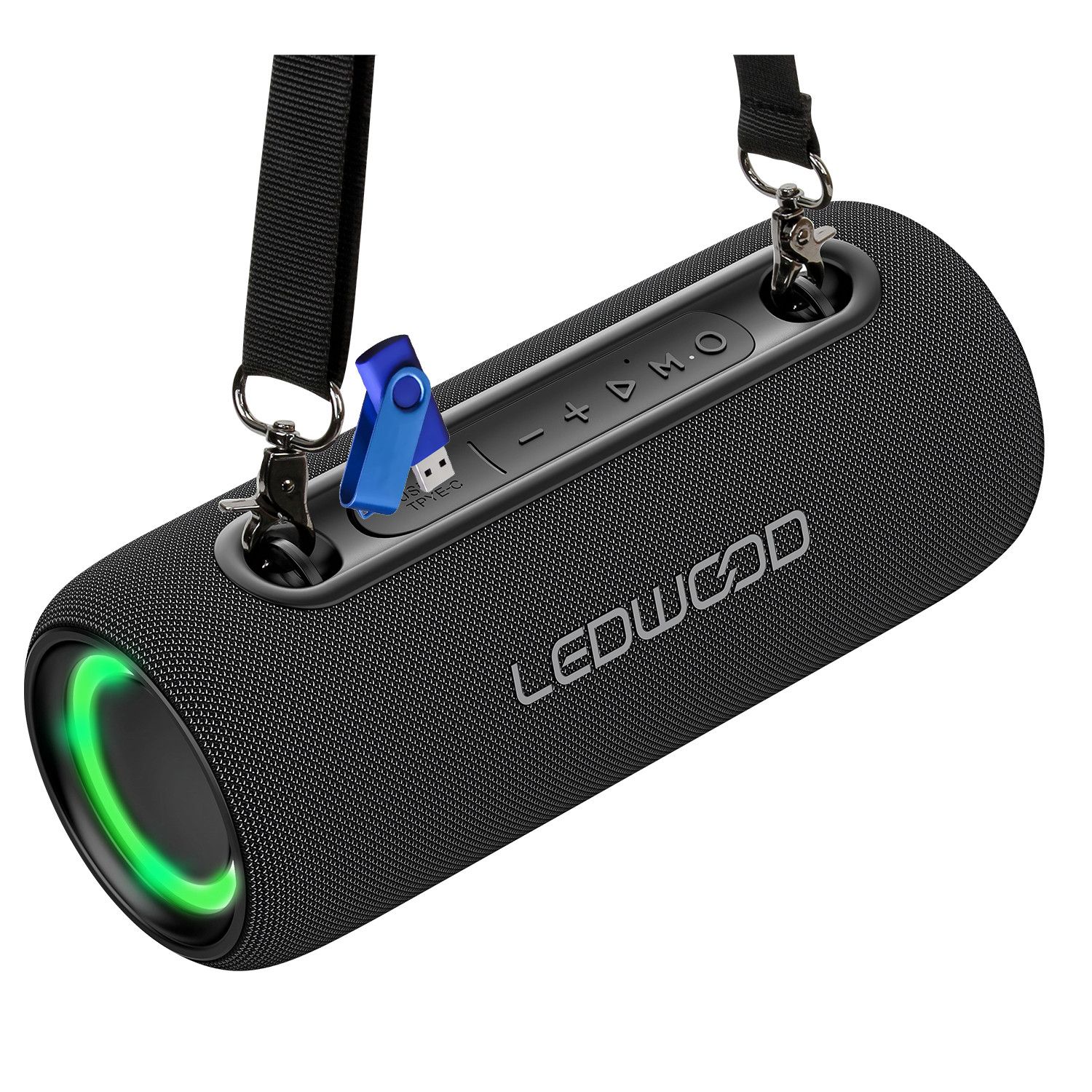 Ledwood XS200 Bluetooth Speaker with LED Effects, 200W, IPX5 Waterproof