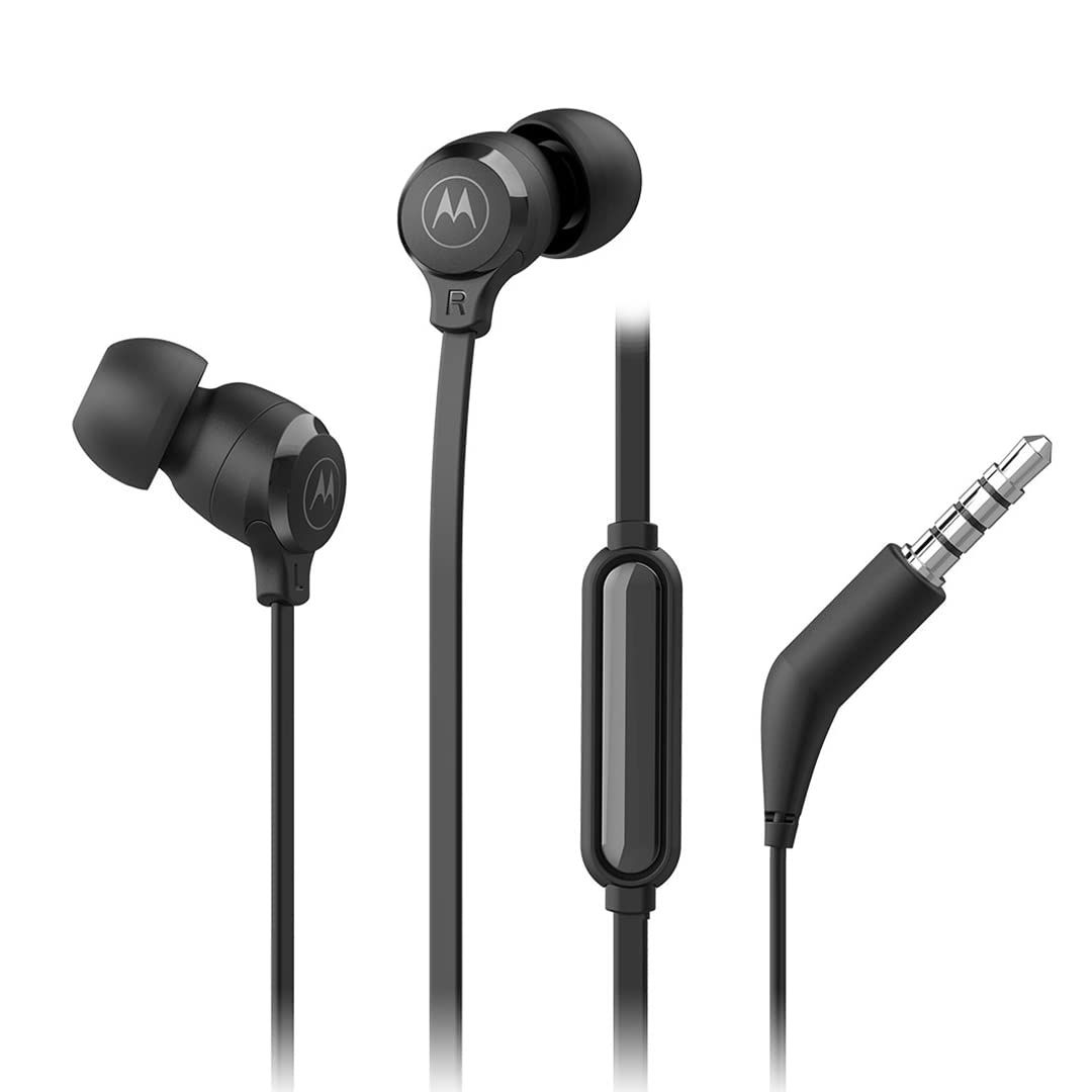 Casques intra-auriculaires Motorola Sound 3-S avec microphone intégré et embouts amovibles (noir)