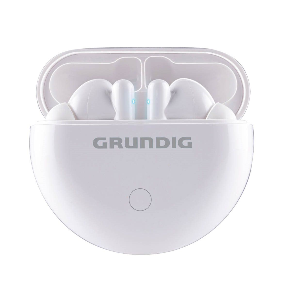 Auriculares inalámbricos Bluetooth True de Grundig - 9 horas de duración de la batería - Carga rápida USB-C - Comodidad óptima - Blanco