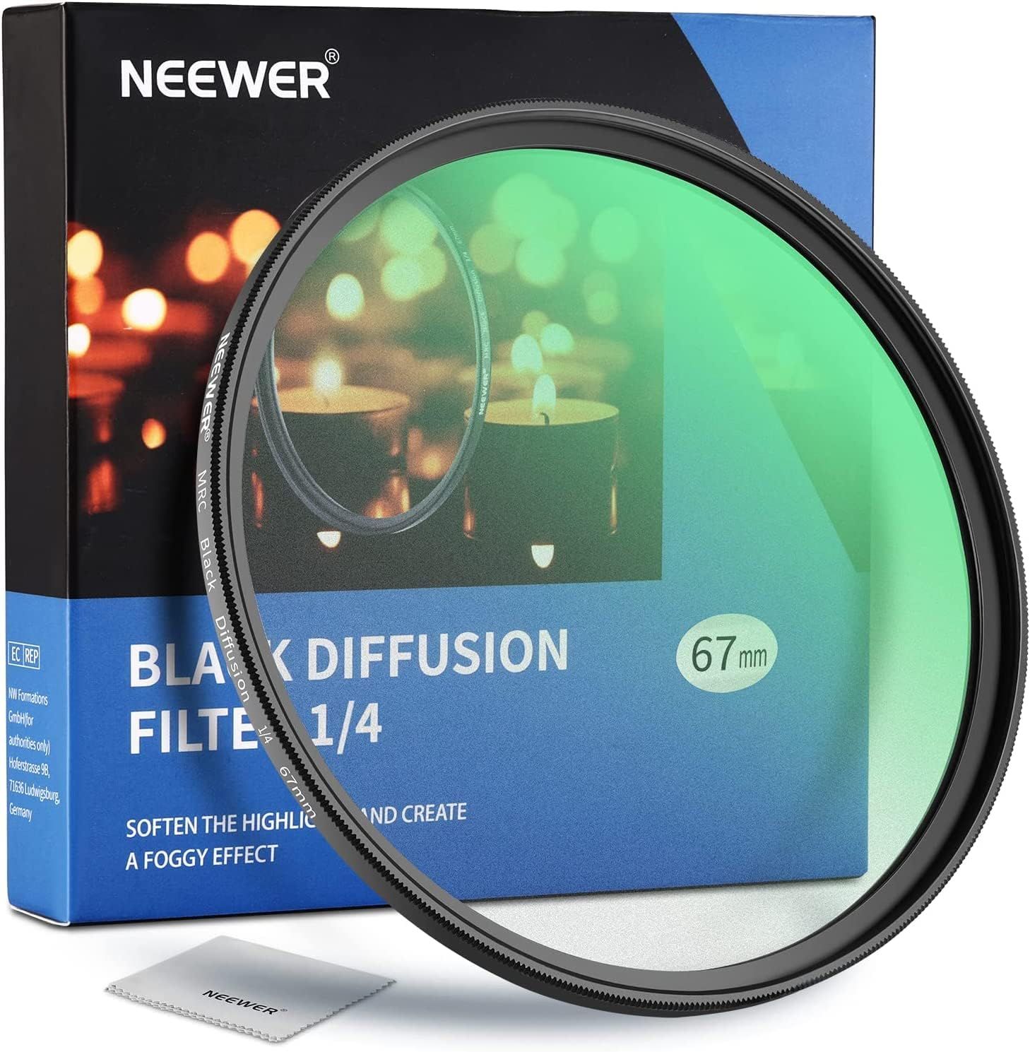 Filtro de cámara Neewer 67mm Negro Difusión
