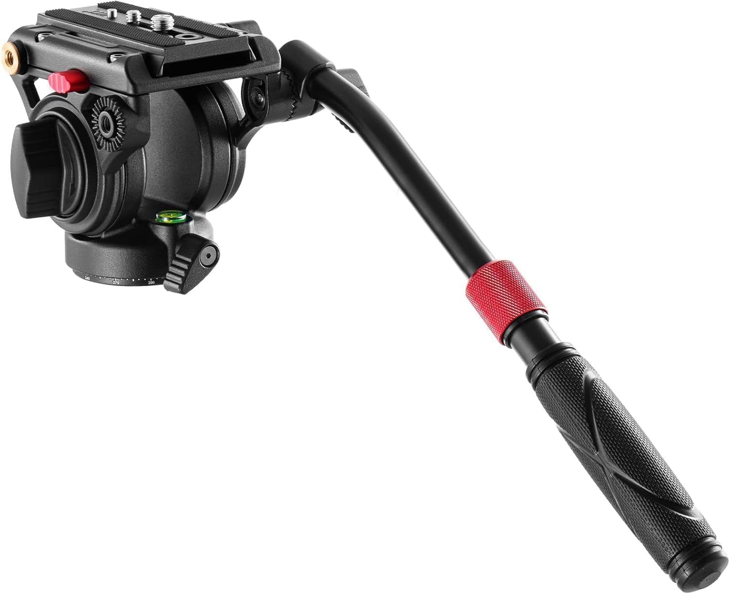 Neewer Fluid Head for Video Tripod with Quick Release Plate, Compatible with 55mm Base, Max Load 13.2lb/6kg, Robust for Video Cameras and DSLR