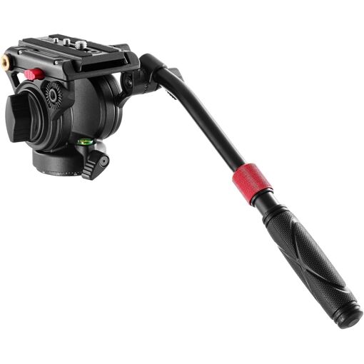Tête fluide Neewer pour trépied vidéo avec plaque de déverrouillage rapide, compatible avec base 55 mm, charge maximale 13,2 lb/6 kg, robuste pour les caméras et appareils photo vidéo DSLR
