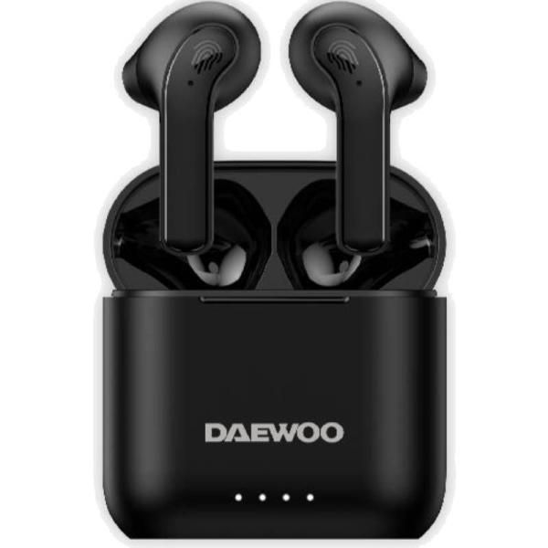 Daewoo DW2020 Bluetooth Headphones with Charging Case - 5-Hour Battery Life - Black
