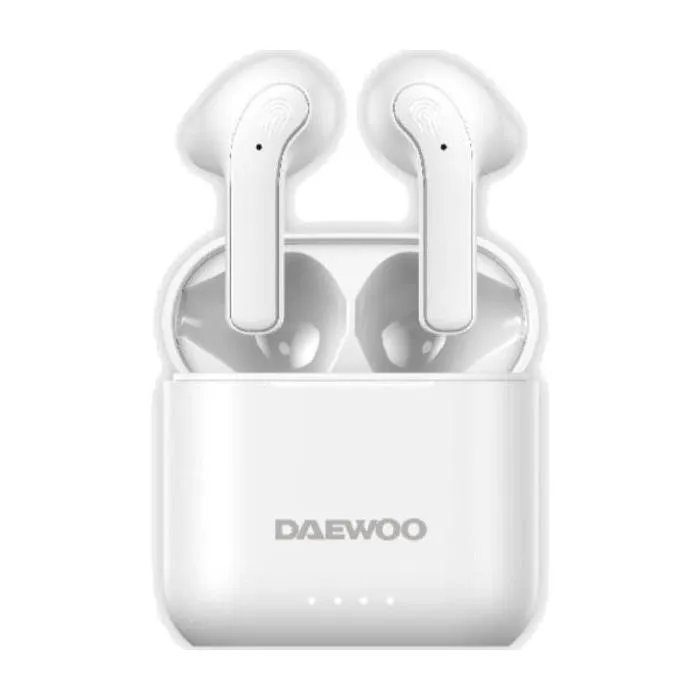 Daewoo DW2021 Bluetooth Headphones with Charging Case - 5-Hour Battery Life - White