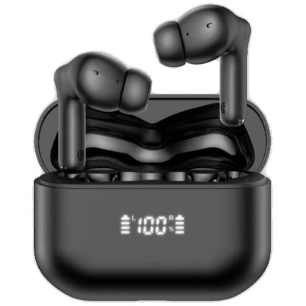 Daewoo DW2022 Bluetooth Headphones with Charging Case - 5-Hour Battery Life - Black