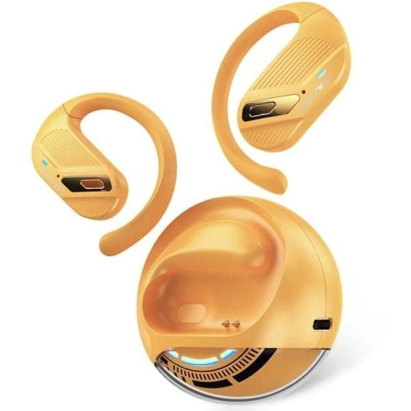 Auriculares deportivos Bluetooth Vention OpenBeat O12 con estuche de carga - Naranja