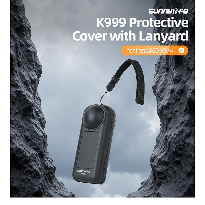 Caso de protección LICHIFIT con liberación rápida para cámara - Compatible con Insta360 X5/4 - Negro