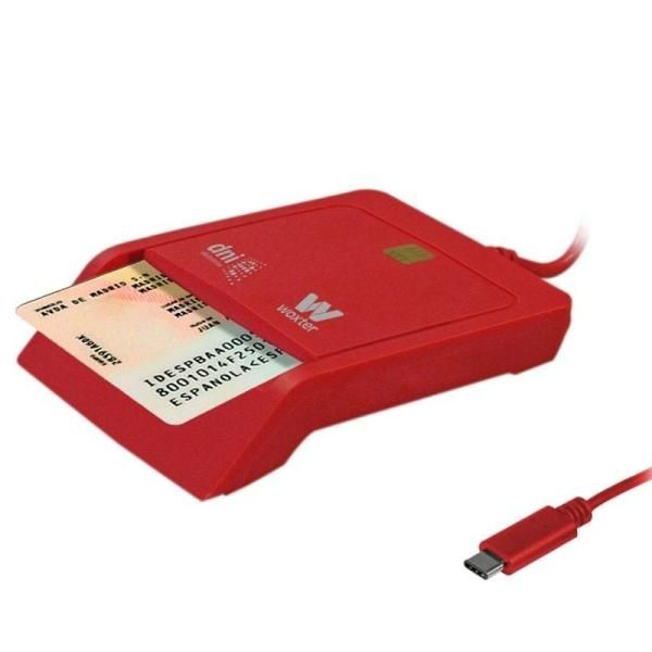 Woxter DNI and Card Reader PE26-199 - Red - USB 2.0