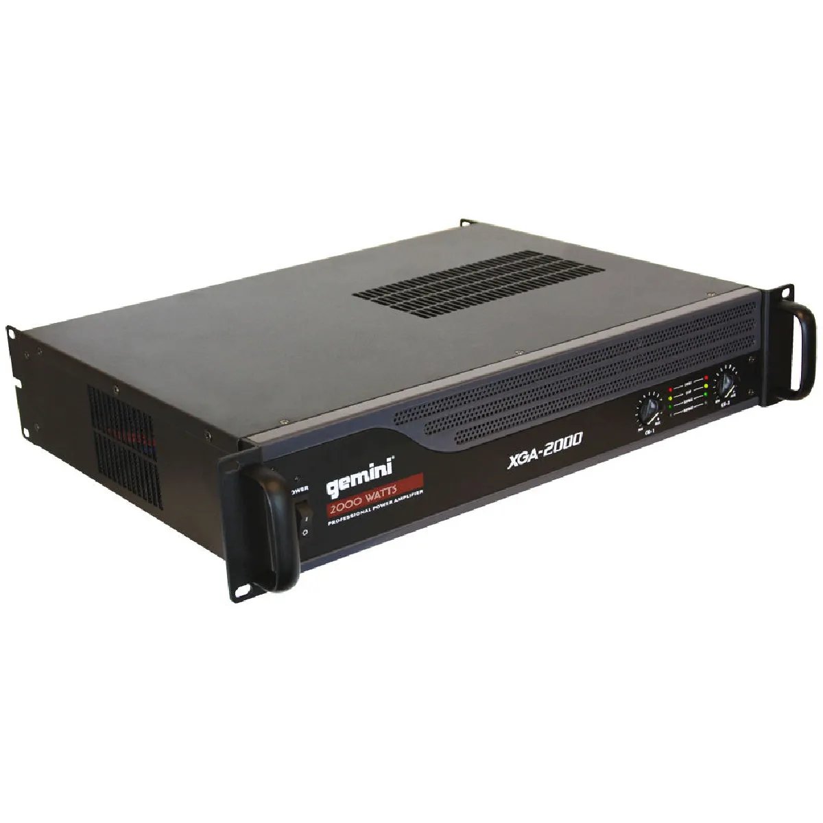 Gemini Gemini Ampli XGA 2000 - Power Amplifier Pro - Max 2000W - Bridgeable - XLR, Jack, RCA Inputs/Outputs