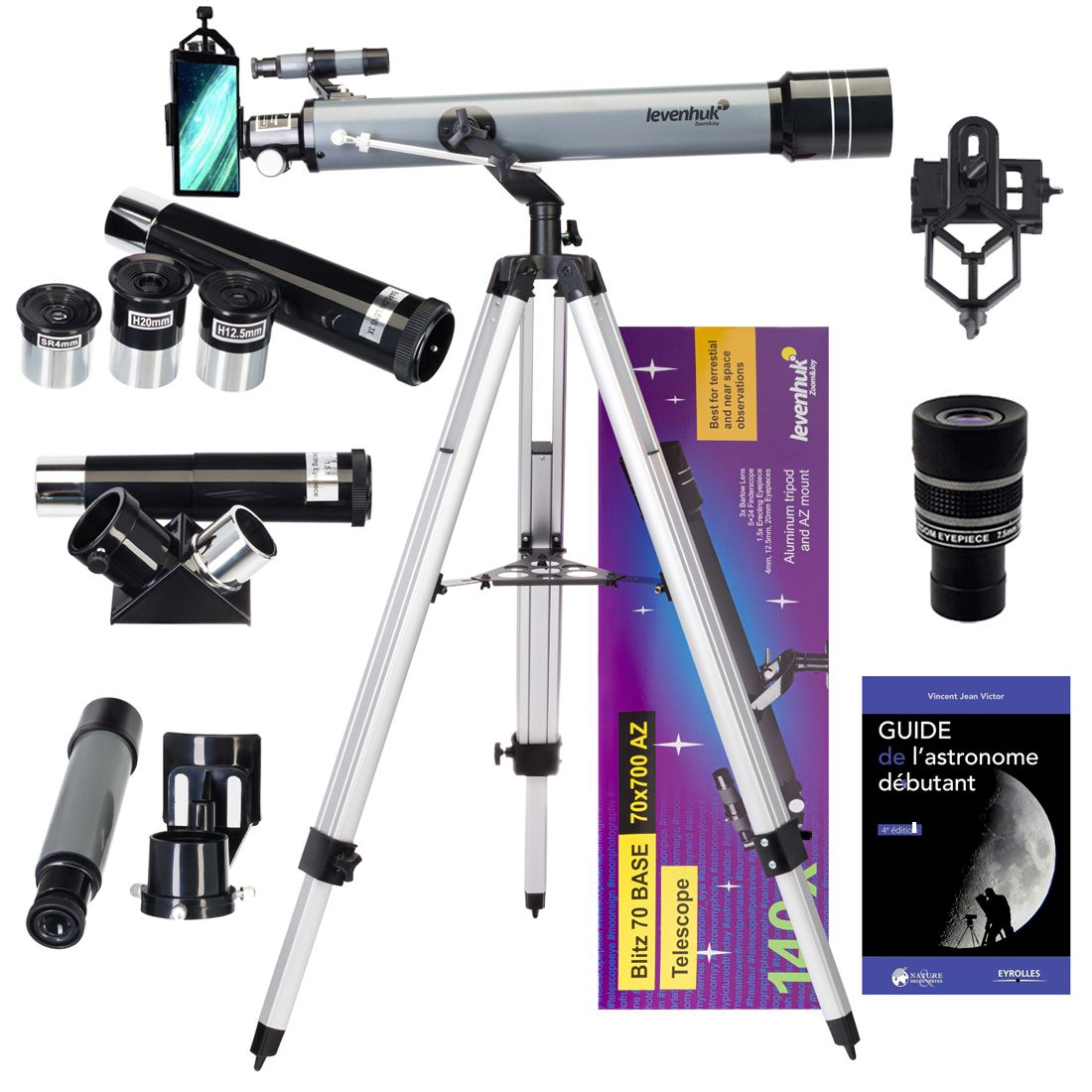 Télescope Levenhuk Blitz 70 Base Zoom pour l'Astrophotographie