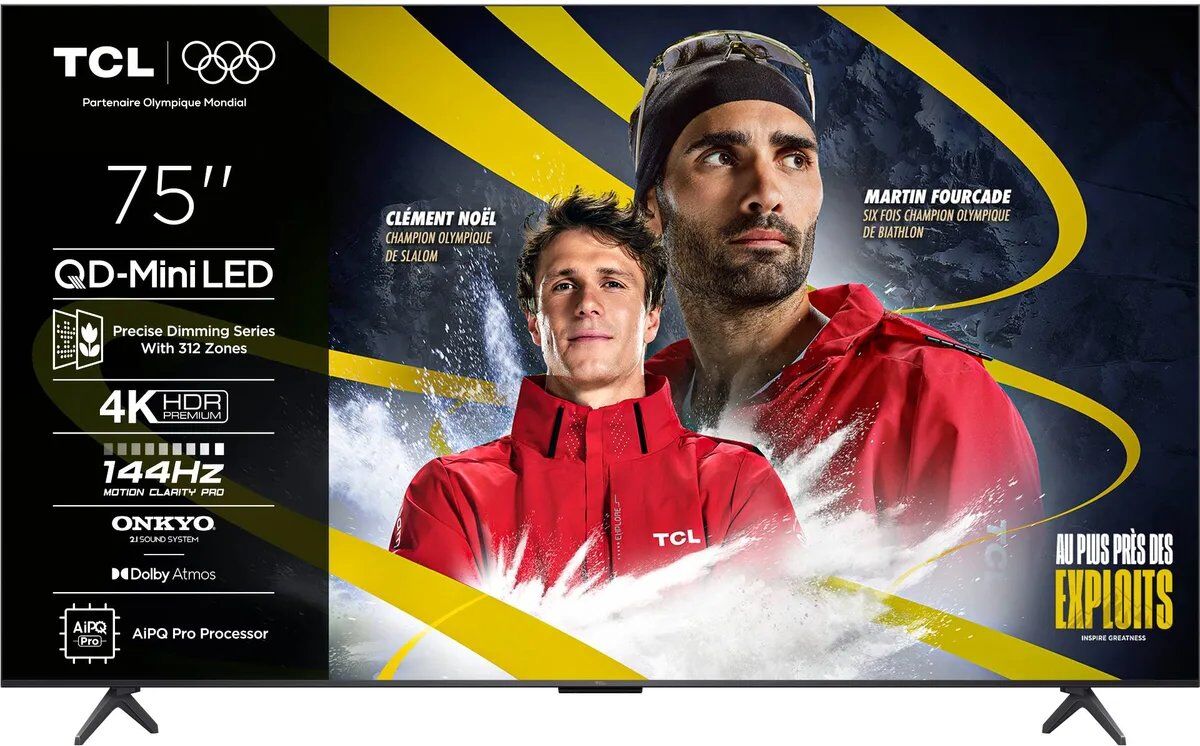 TV QD-mini LED 4K 75C61K TCL de 190 cm