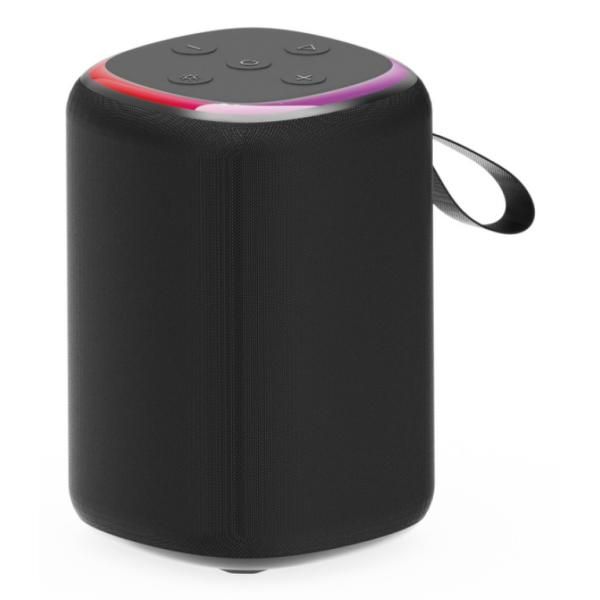 Gembird Mono Portable Speaker with LED Lights - Black 5W